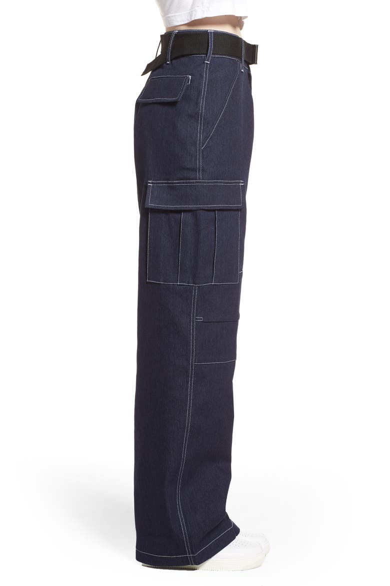 Ace Cargo Jeans, Alternate, color, DENIM