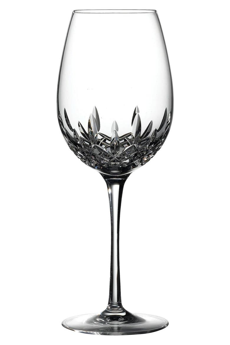 'Lismore Essence' Lead Crystal Red Wine Goblet, Main, color, CLEAR