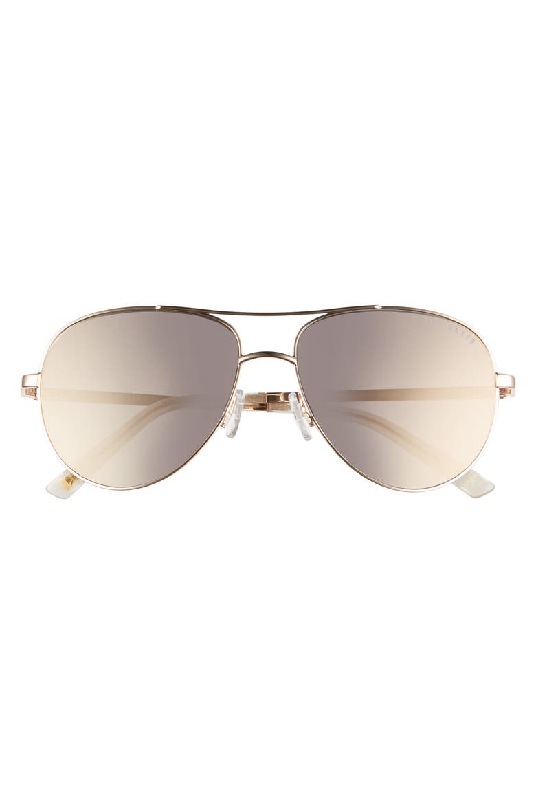 57mm Aviator Sunglasses, Alternate, color, GOLD/ GOLD