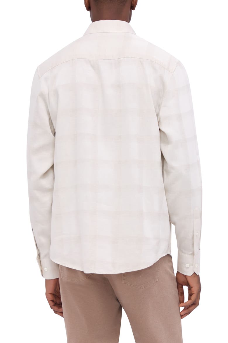 Julian Shaped Fit Plaid Button-Up Shirt, Alternate, color, DESERT