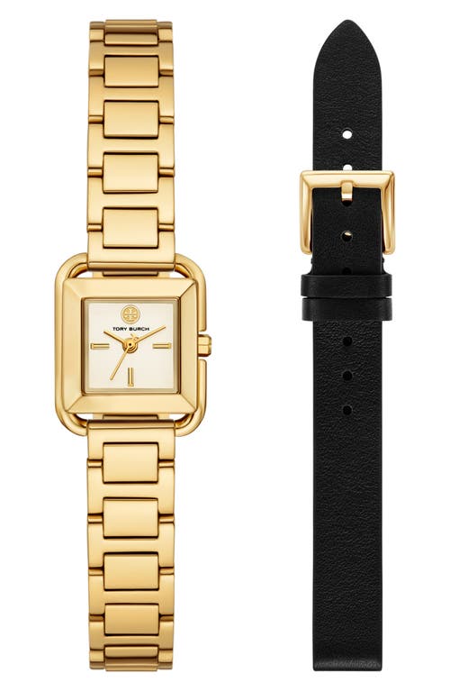 Tory Burch The Kira Square Small Watch Gift Set, 18mm X 18mm In Gold