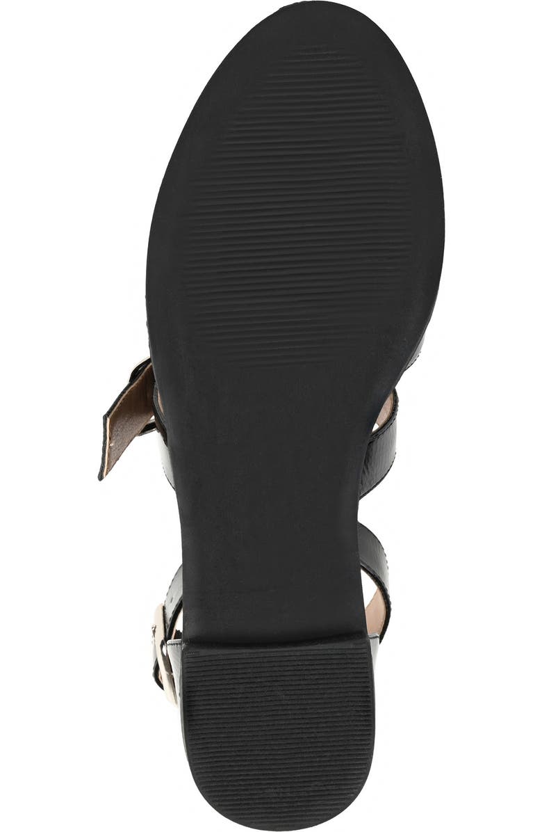 Journee Collection Constance Buckle Strap Flat, Alternate, color, Black