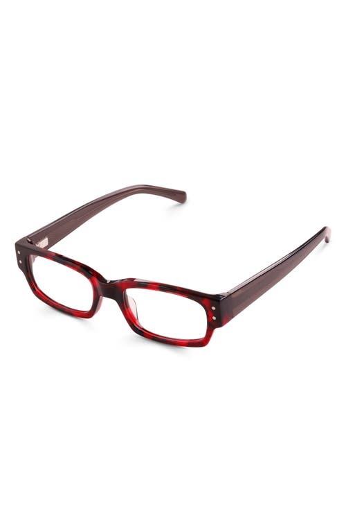 Eyebobs Head 49mm Rectangular Reading Glasses In Cherry Red Tortoise