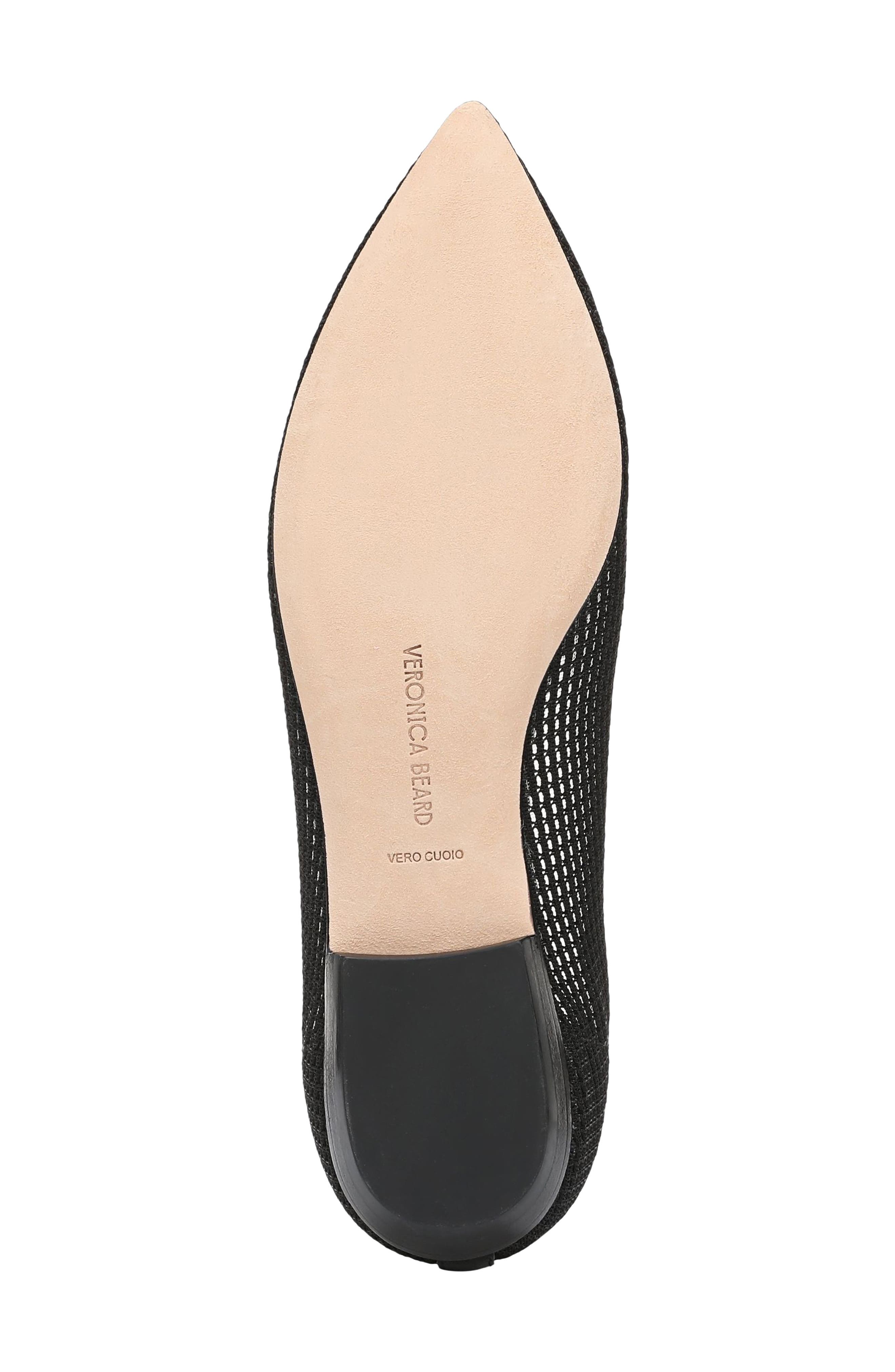 Veronica Beard Bancroft Pointed Toe Flat, Alternate, color, Black