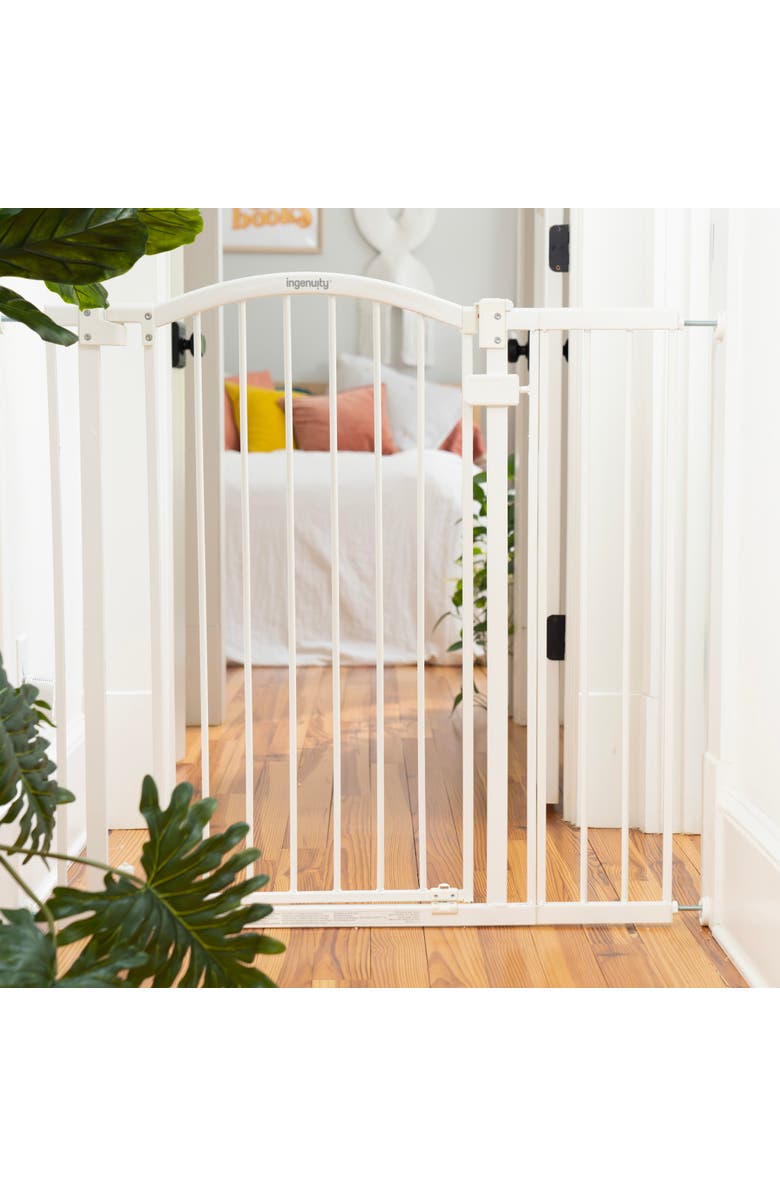 INGENUITY Extra Tall & Wide Safety Pet and Baby Gate, Main, color, White