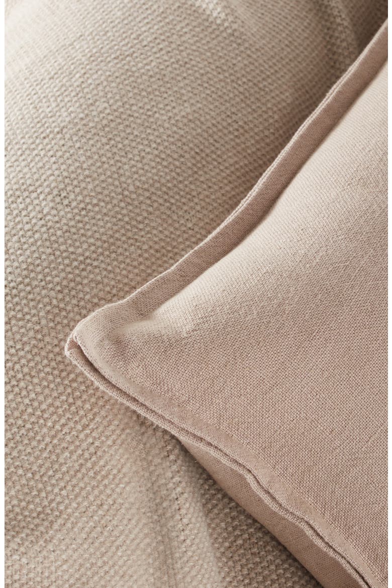Washed Linen Accent Pillow, Alternate, color, TAN THREAD
