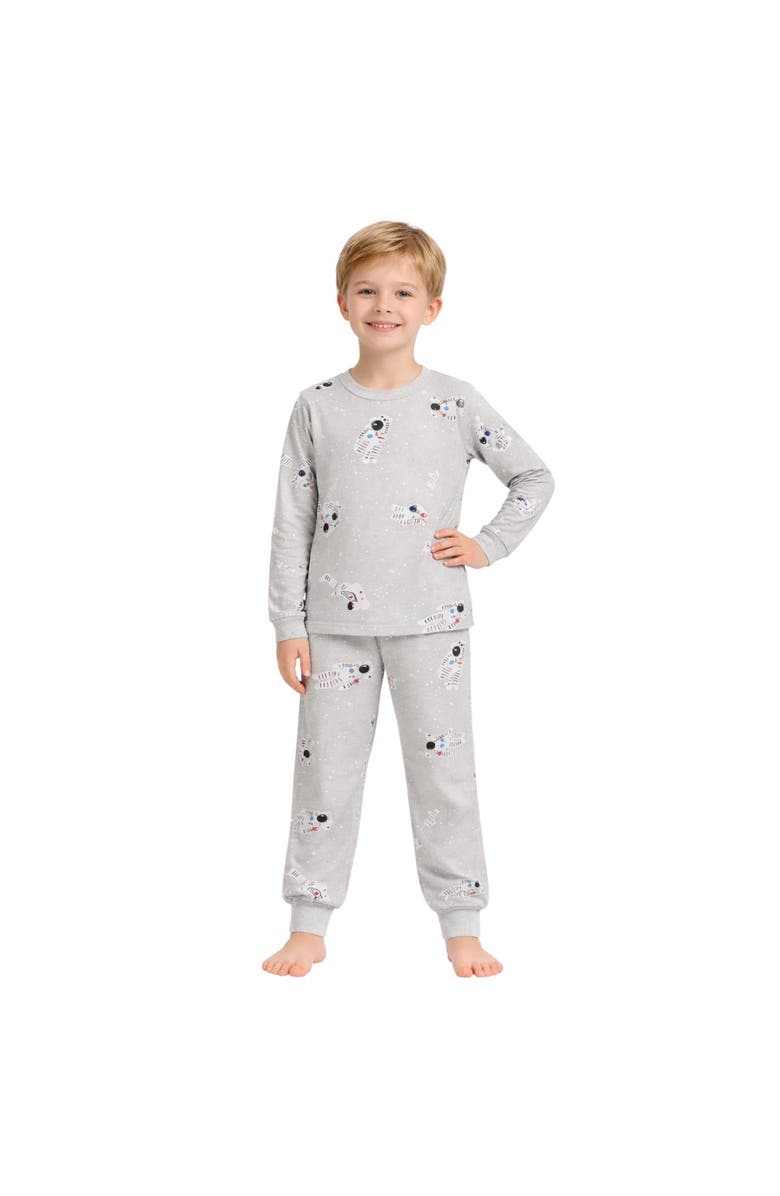BenBen Kids Toddler Boy Long Sleeve Pajamas Set Snug Fit Soft & Stylish Cozy Comfortable Sleepwear Sets, Alternate, color, Grey