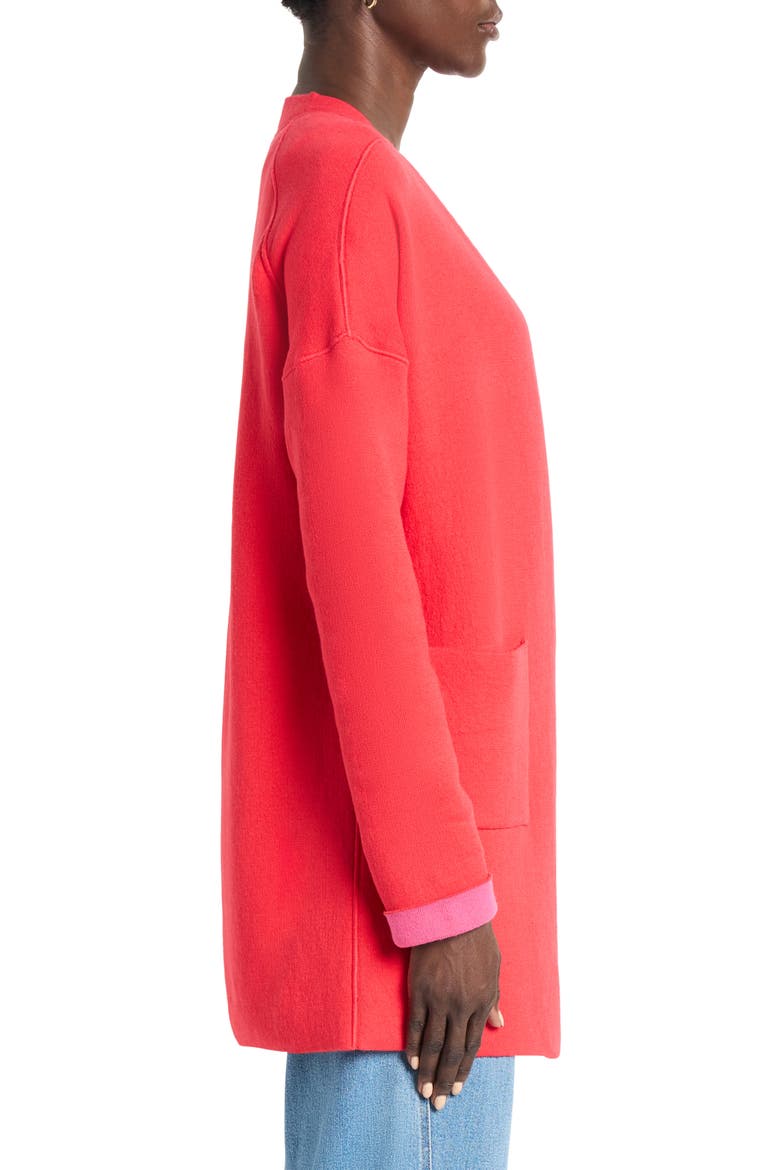 Sunset Breeze Patch Pocket Cardigan, Alternate, color, HAUTE RED