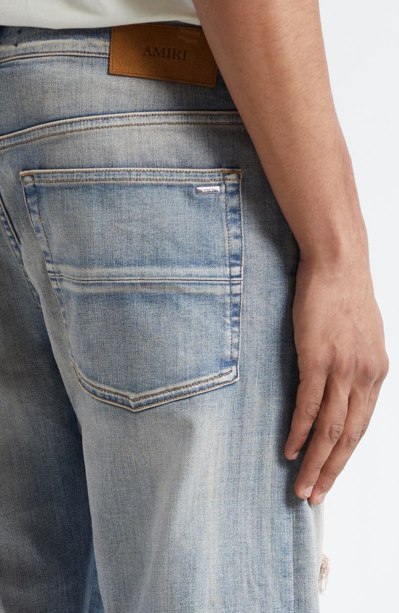 AMIRI Snake Stud Slim Jeans, Alternate, color, Antique Indigo