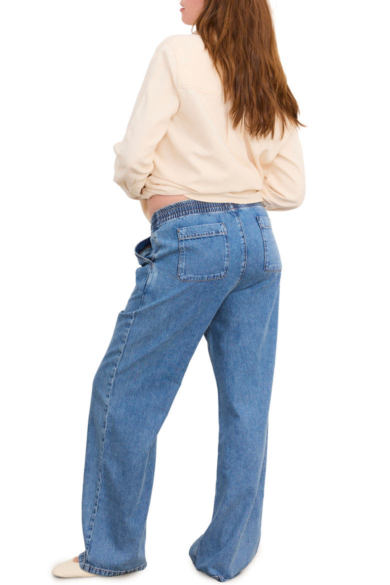 The Drapey Denim Wide Leg Pant, Alternate, color, Vintage Dream Blue