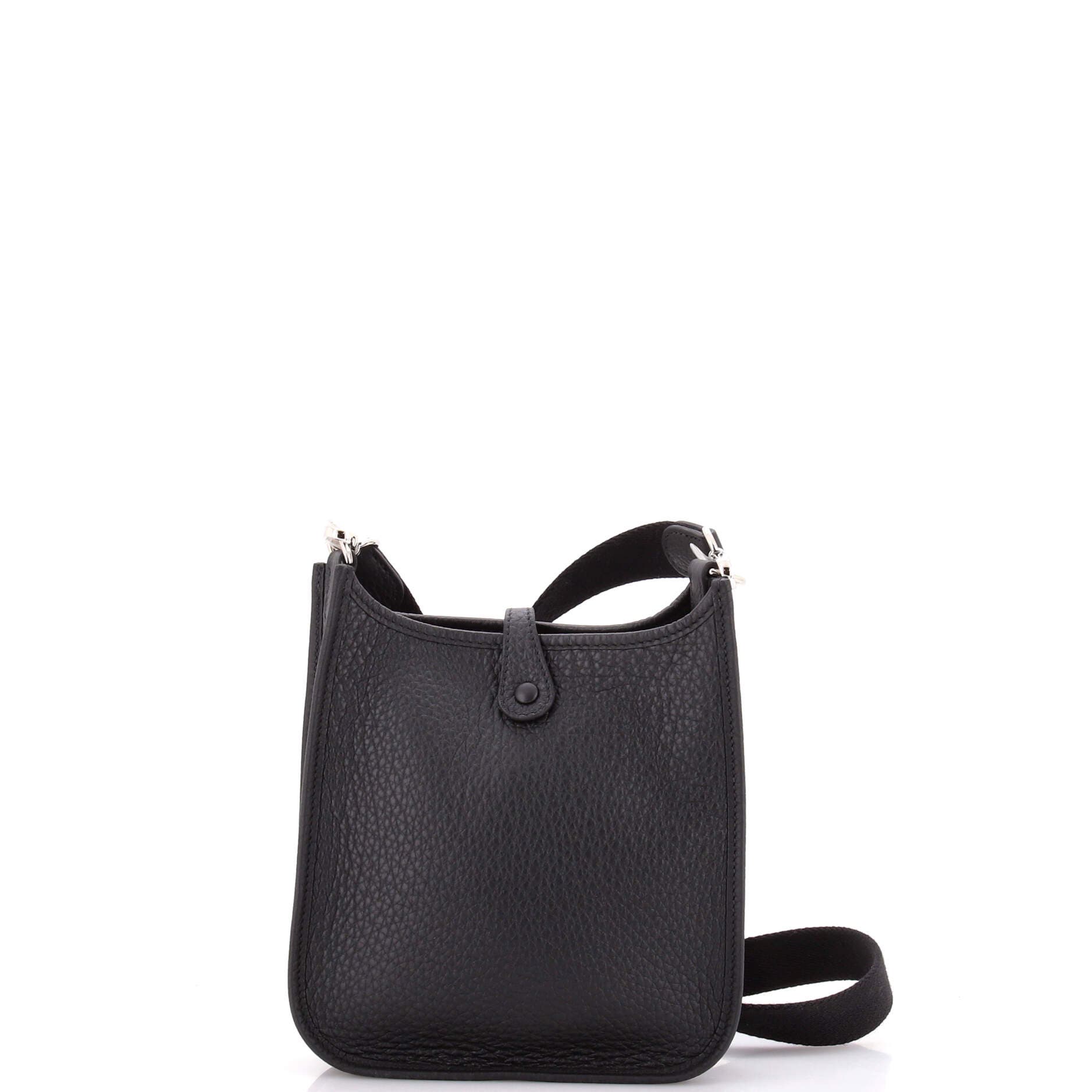 Pre-Owned Hermes Evelyne Bag Gen III Clemence TPM, Alternate, color, Noir