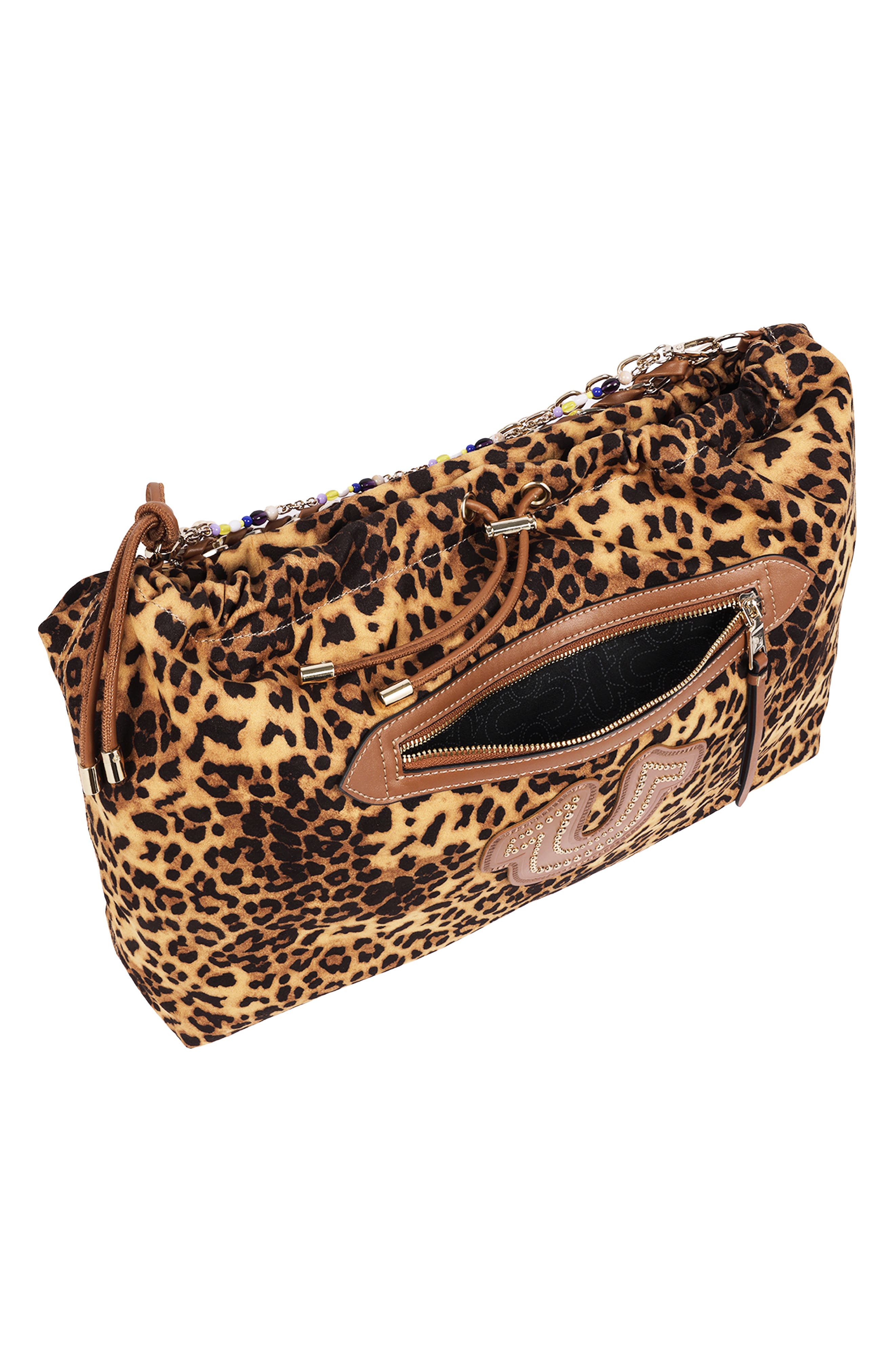 Leopard Print Faux Leather Hobo, Alternate, color, LEOPARD