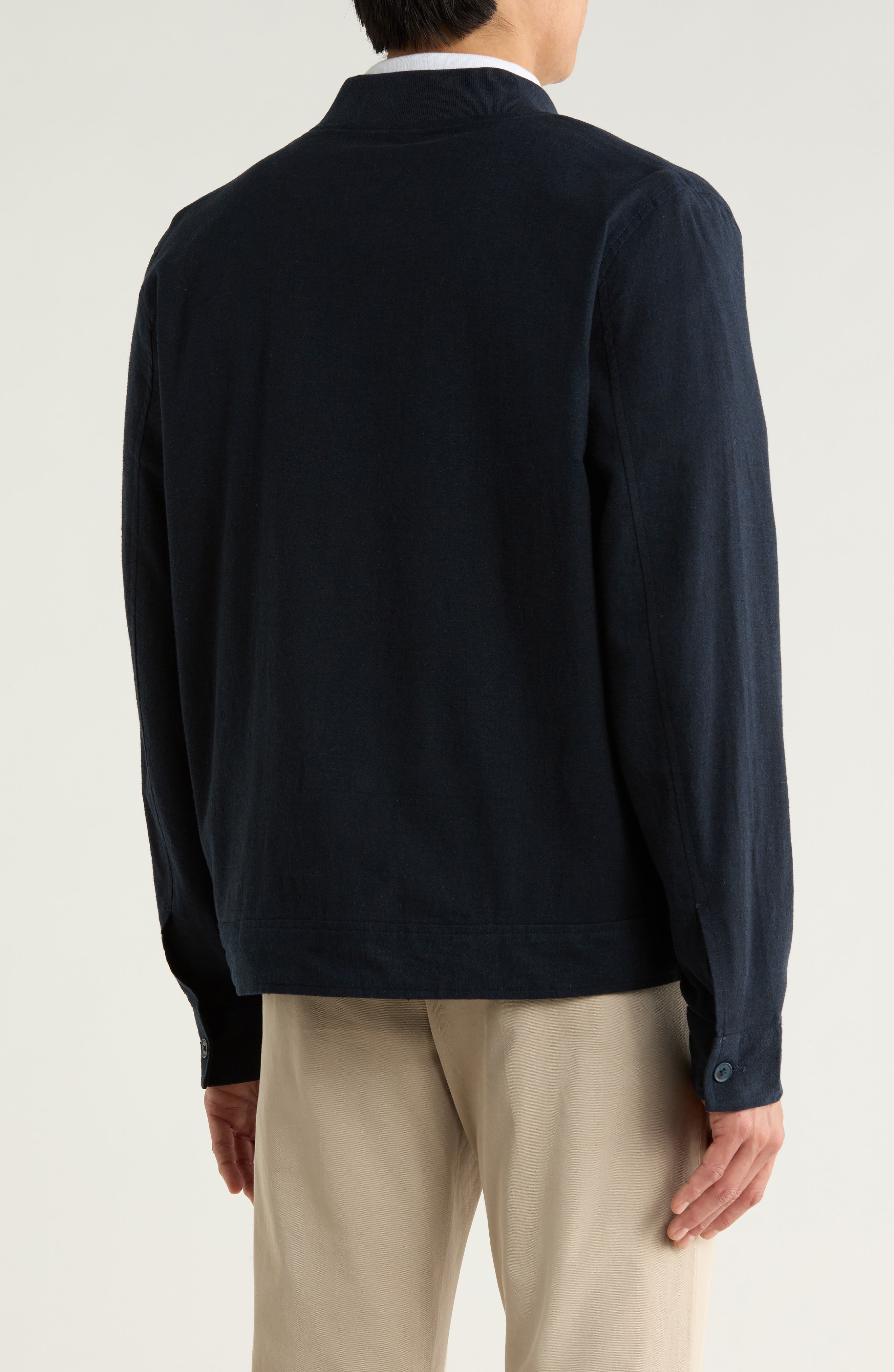 Linen Blend Bomber - image 4
