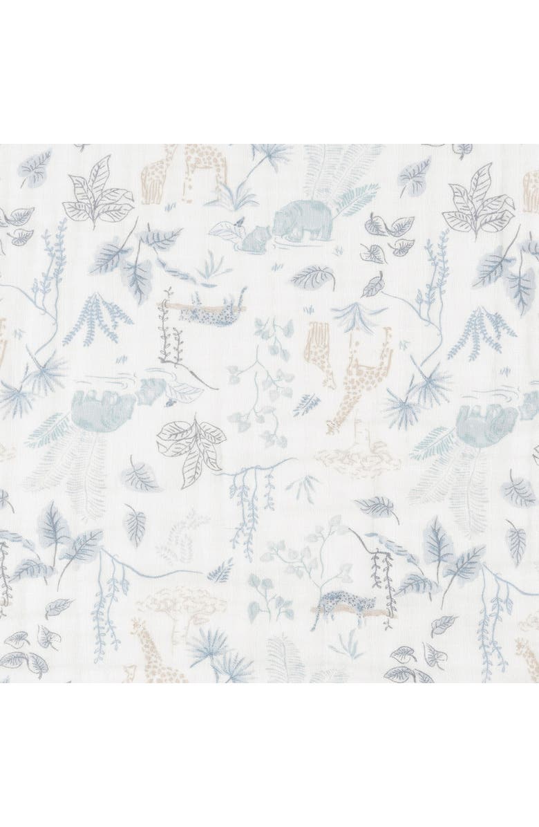 Just Born 8Ply Muslin Blanket Pink Floral, Alternate, color, Ivory Jungle