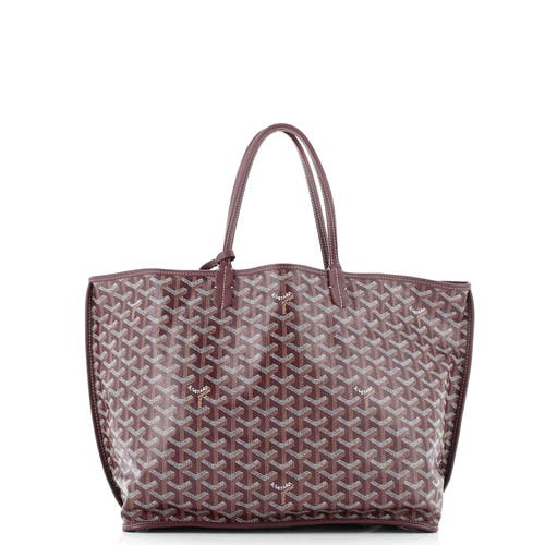Pre-owned Goyard Goyard Anjou Reversible Tote Coated Canvas Pm In Red