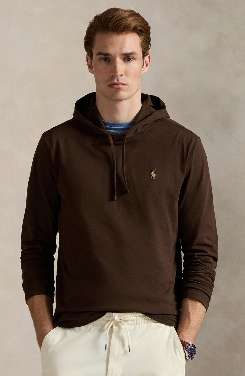 Polo Ralph Lauren Long Sleeve Hooded Cotton T-Shirt, Alternate, color,
