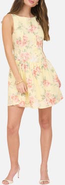 Blu Pepper Floral Sleeveless Drop Waist Minidress