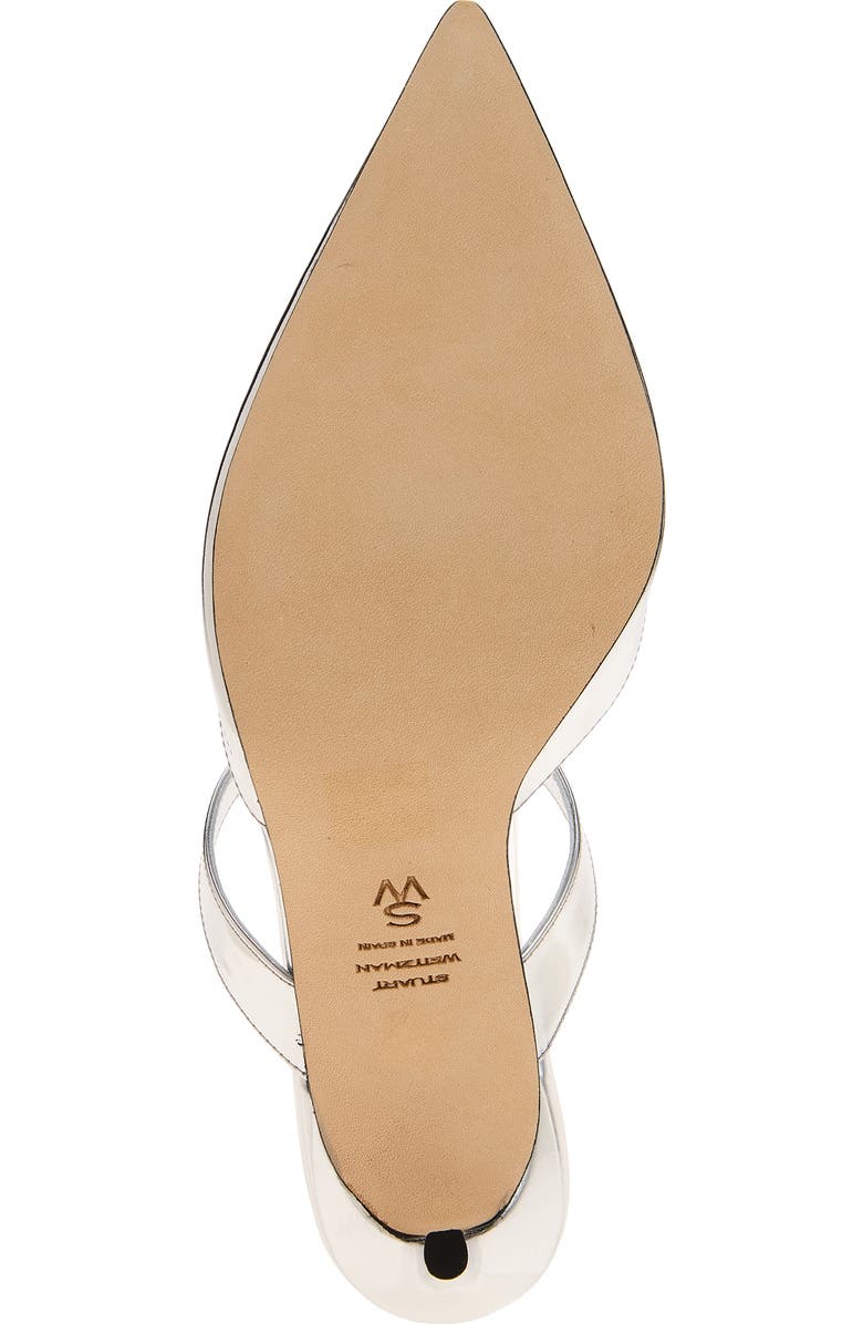 Stuart Weitzman Power Mule 85 Pump, Alternate, color, Silver Specchio