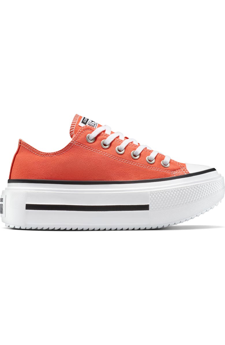 Converse Gender Inclusive Chuck Taylor All Star Lift Double Stack Low Top Platform Sneaker, Alternate, color, Vermillion Red/ White/ Black