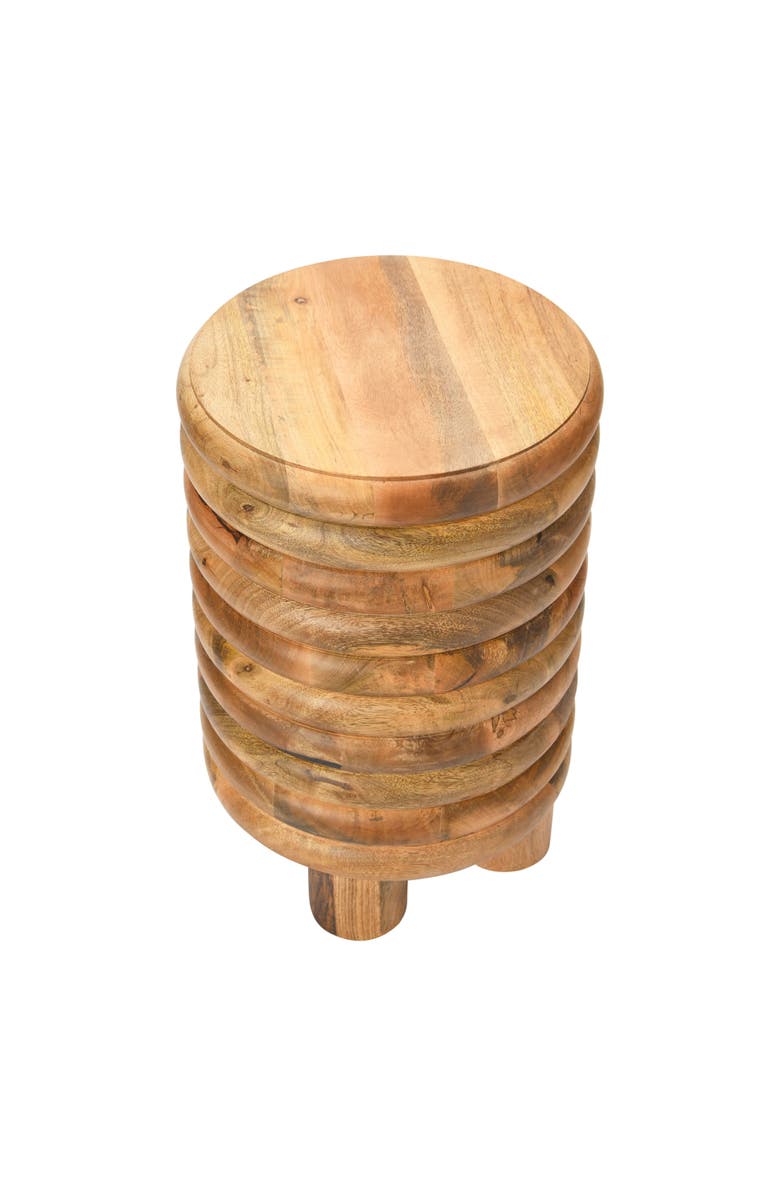 Olive Grove Dossier Vintage End Table or Stool, Alternate, color, Natural