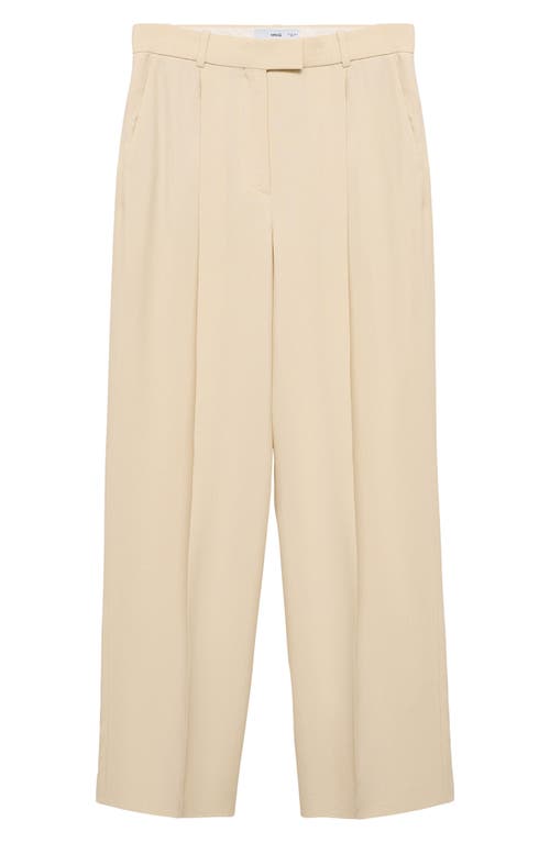 Mango Suki Straight Leg Pants In Vanilla