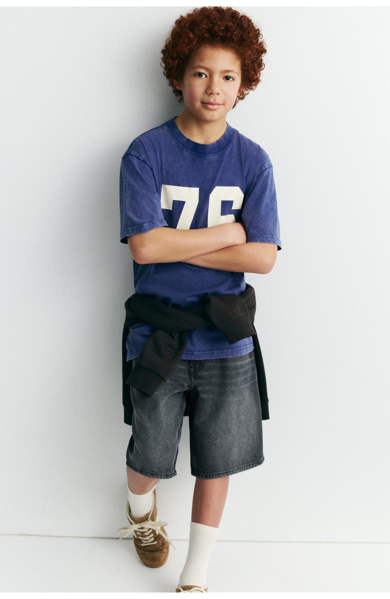 H&M 2-pack Loose Fit Denim Shorts, Alternate, color, 