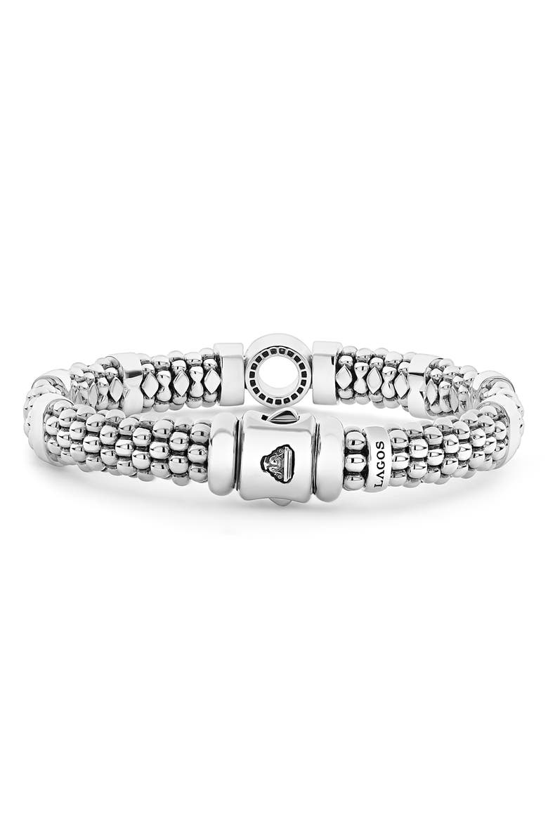 LAGOS Caviar Spark Diamond Station Rope Bracelet, Alternate, color, 