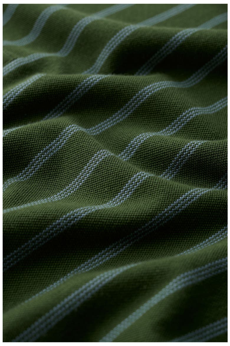 Balefire Striped Organic Cotton Polo, Alternate, color, UPSURGE DARK WILLOW
