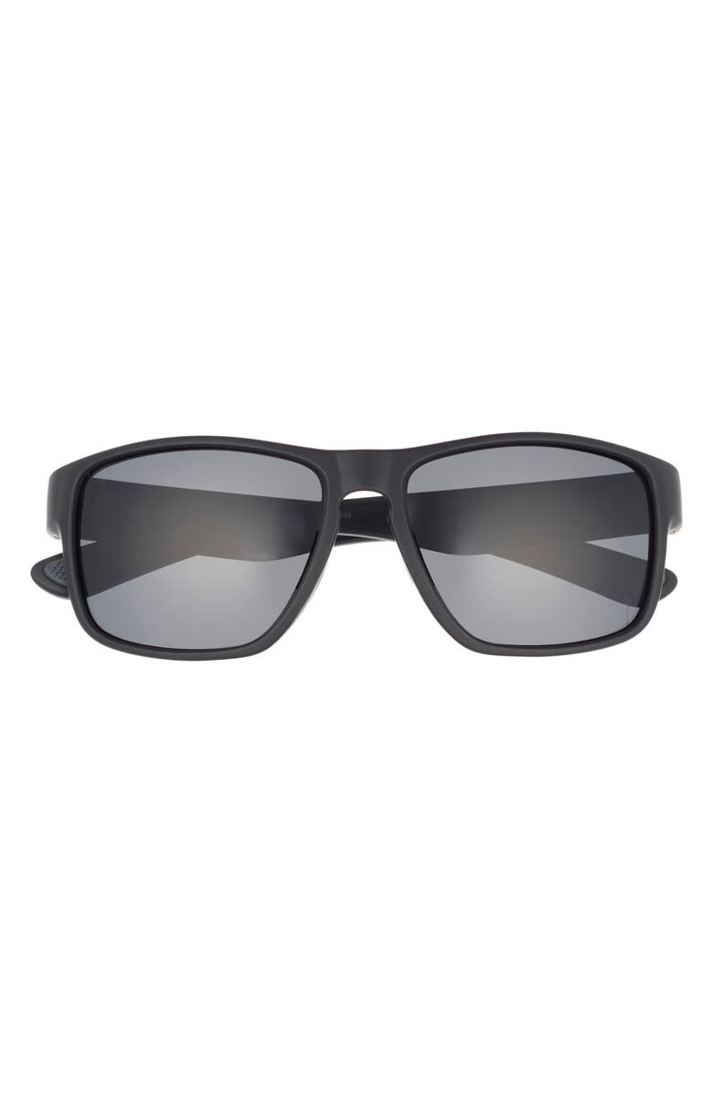 Hurley 51mm Square Sunglasses, Main, color, Rubberized Black
