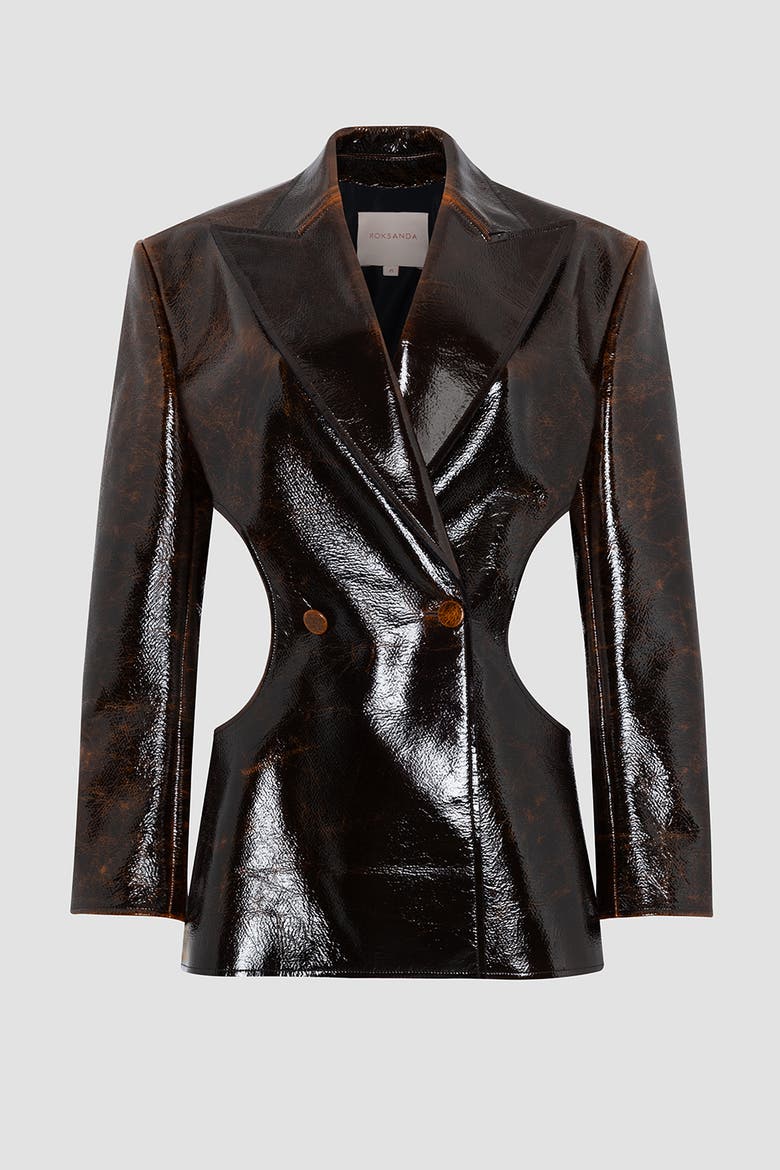 Aamina Faux Leather Jacket, Alternate, color, 302gingerbread