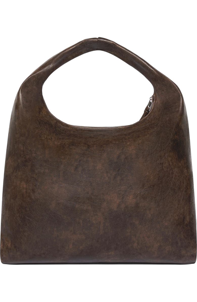 Manière De Voir Aubin Vintage Leather Hobo Bag, Alternate, color, Brown