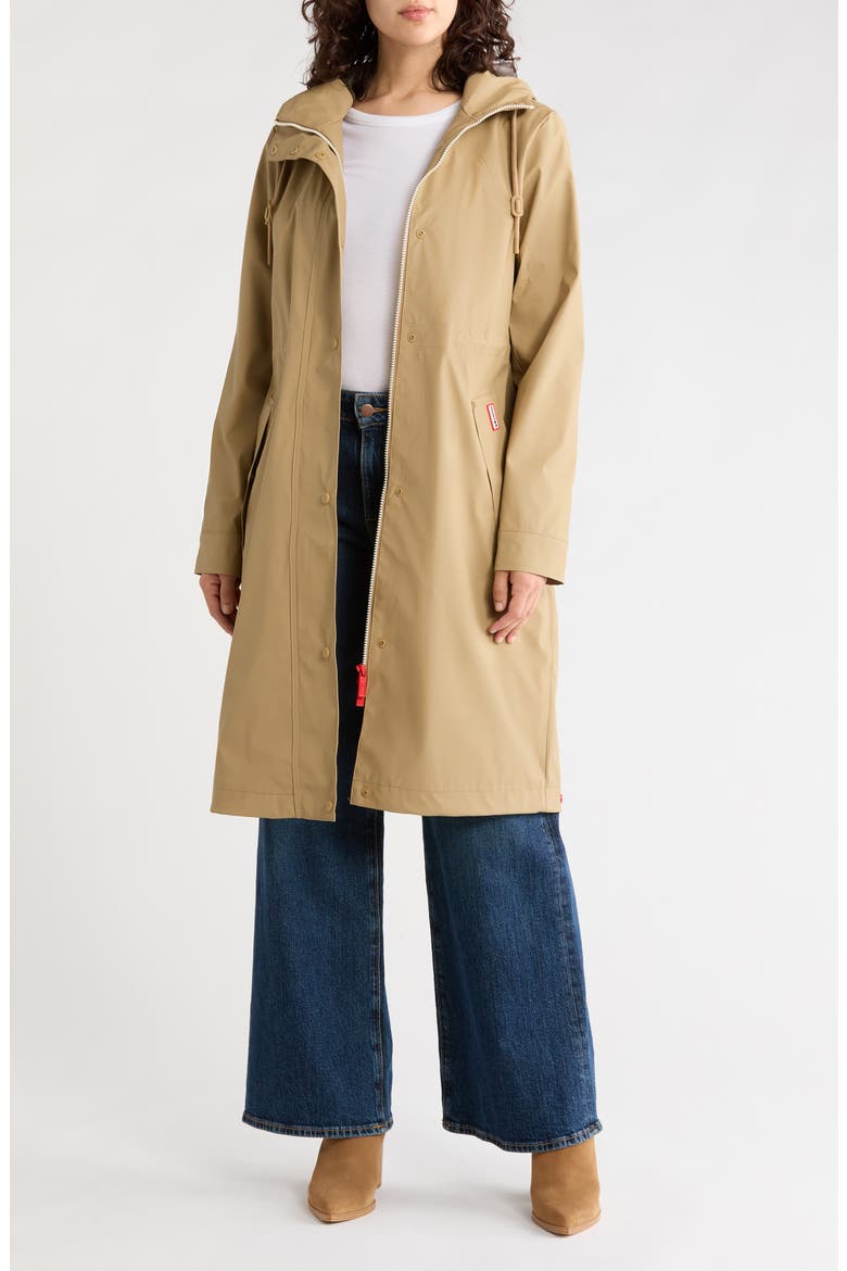 Darcy Longline Rubberized Rain Coat, Alternate, color, BRITISH TAN