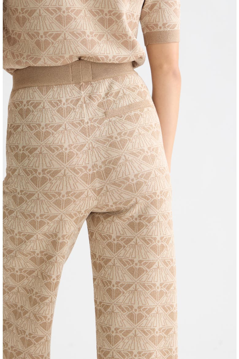 Logo Jacquard Knit Pants, Alternate, color, TRAVERTINE