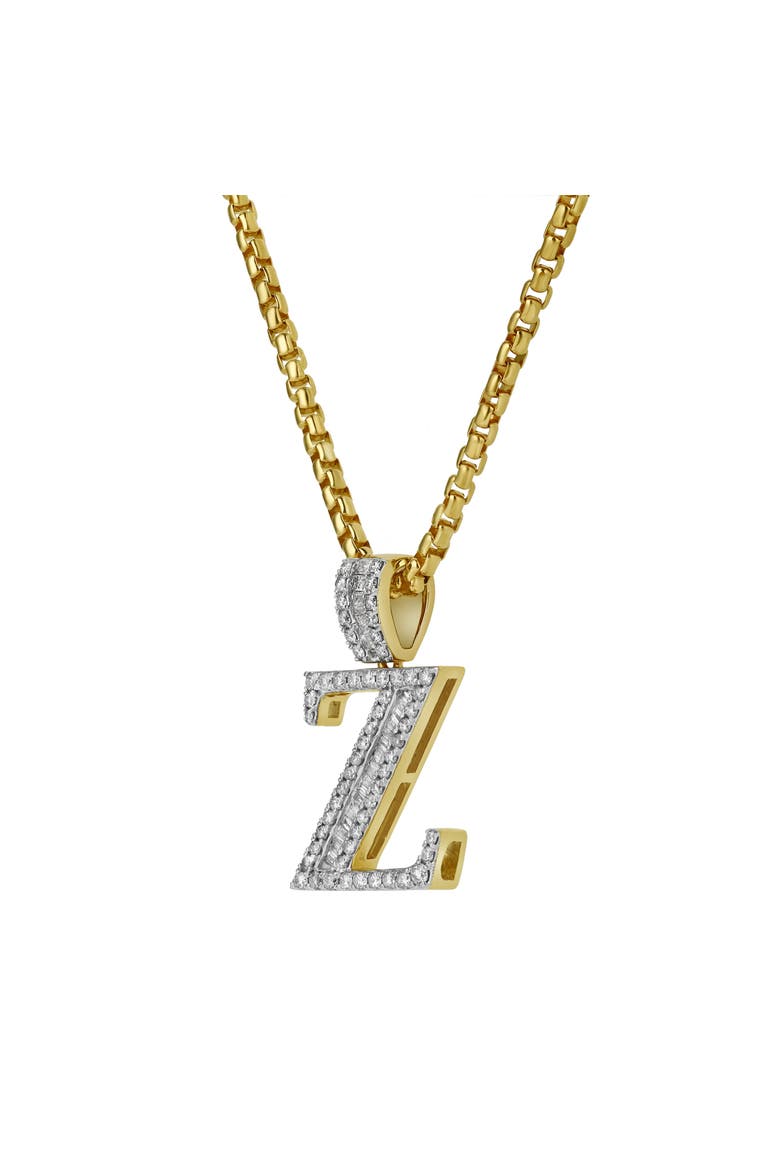 Z Initial Diamond Pendant 10K Yellow Gold - 0.72 Carats, Alternate, color, 10K Yellow Gold