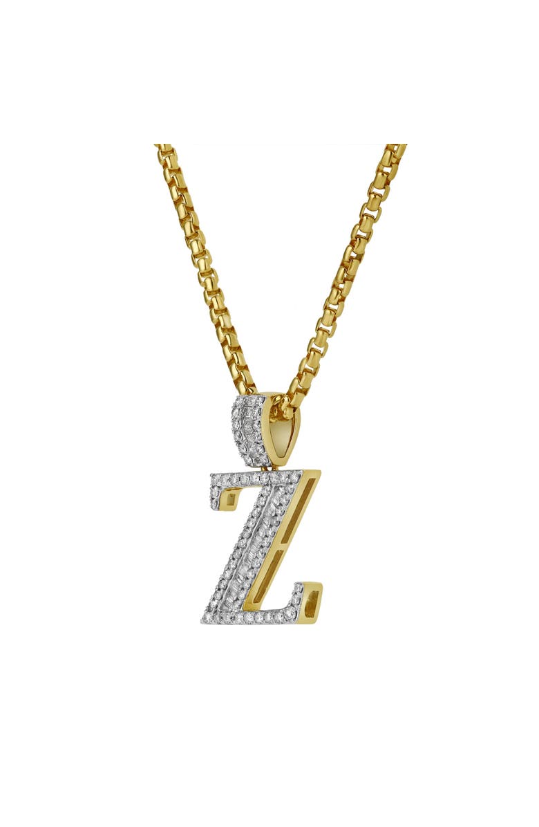 LuvMyJewelry Z Initial Diamond Pendant 10K Yellow Gold - 0.72 Carats, Alternate, color, 10K Yellow Gold