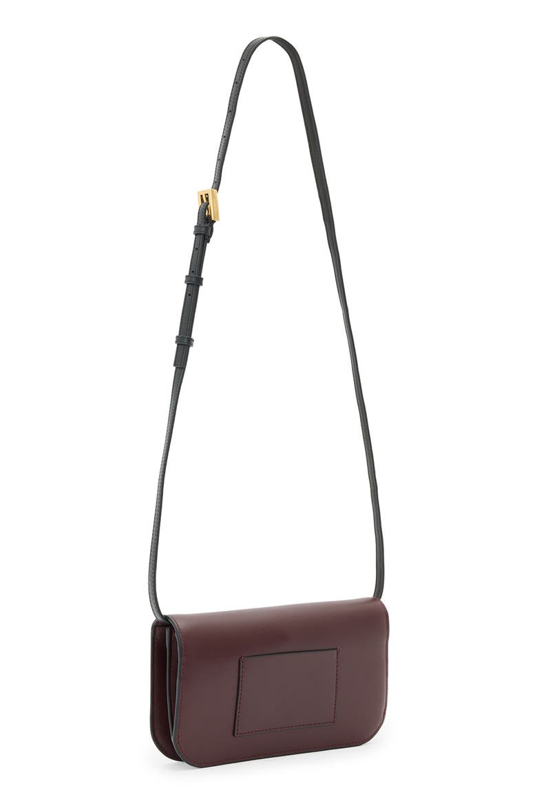 Maeve Leather Crossbody Wallet, Alternate, color, DARK RED