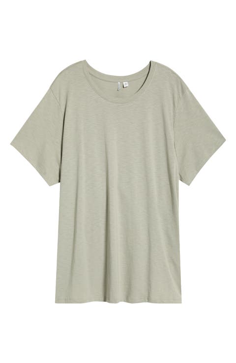 Crewneck Slub Pima Cotton T-Shirt (Plus)