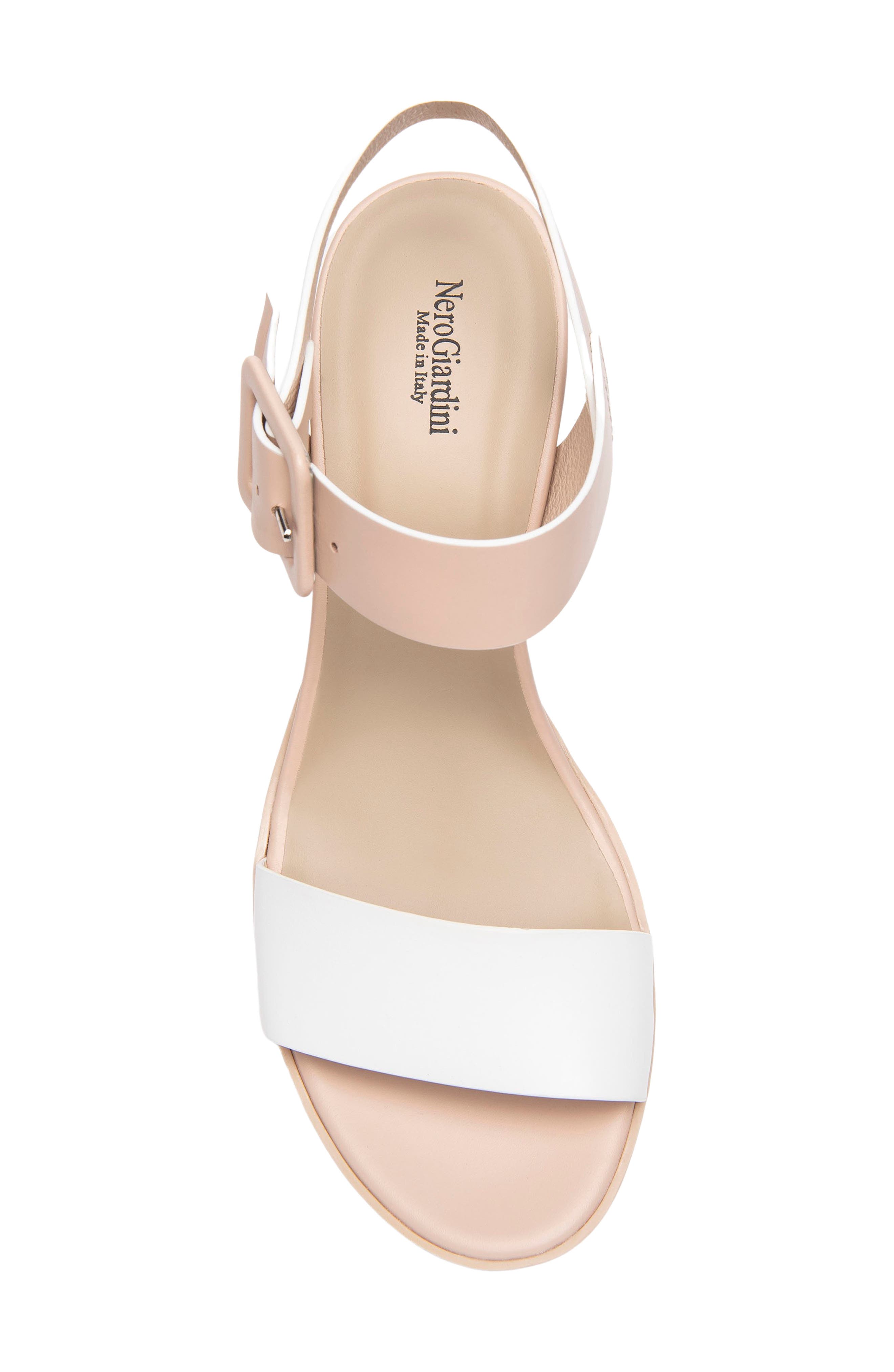 NeroGiardini City Colorblock Ankle Strap Sandal, Alternate, color, 