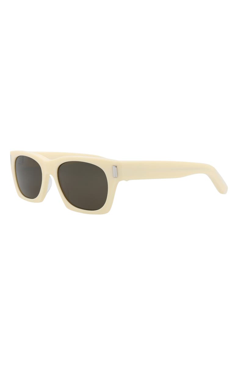 Saint Laurent 54mm Square Sunglasses, Alternate, color, Ivory Ivory Grey
