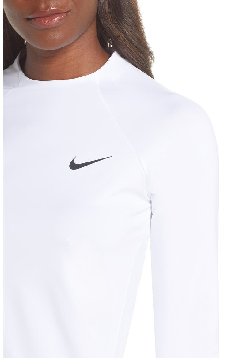 Essential Dri-FIT Long Sleeve Hydroguard Top, Alternate, color, WHITE