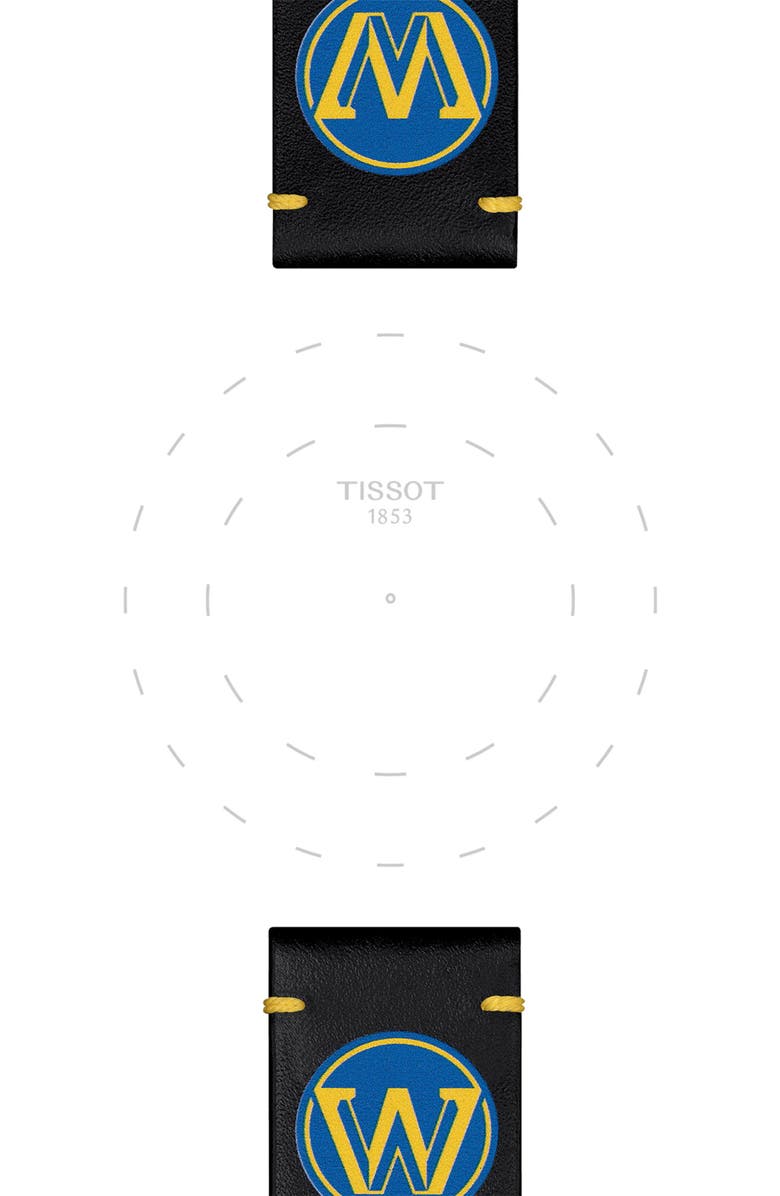 Tissot NBA San Francisco Leather 22mm Watchband, Alternate, color, 