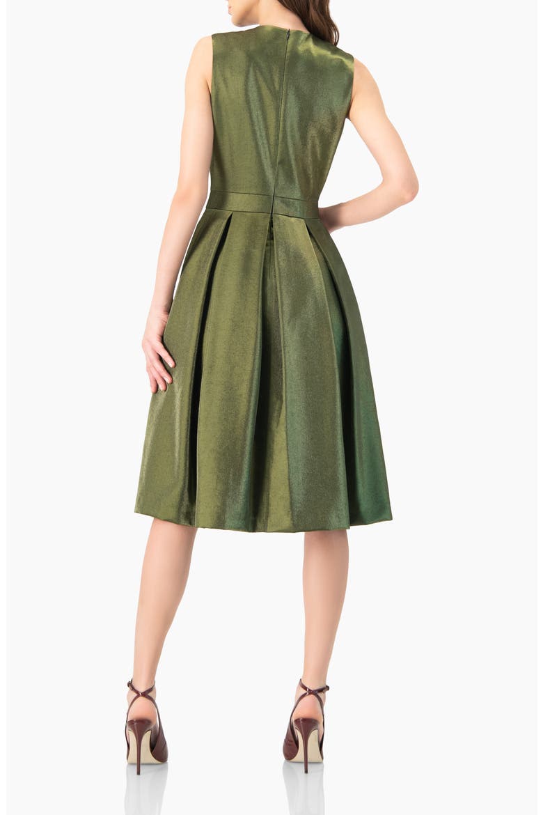 Sleeveless A-Line Dress, Alternate, color, Olive Green