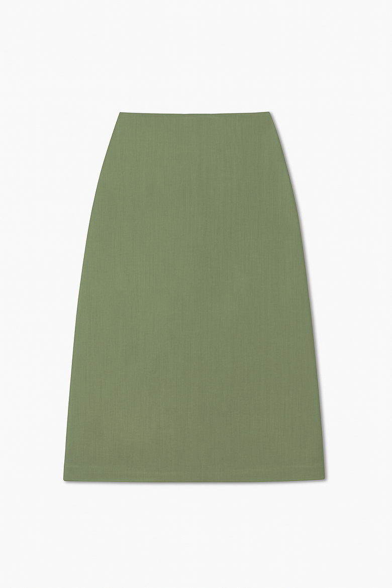 Philippine Maxi Linen Skirt, Main, color, Sage