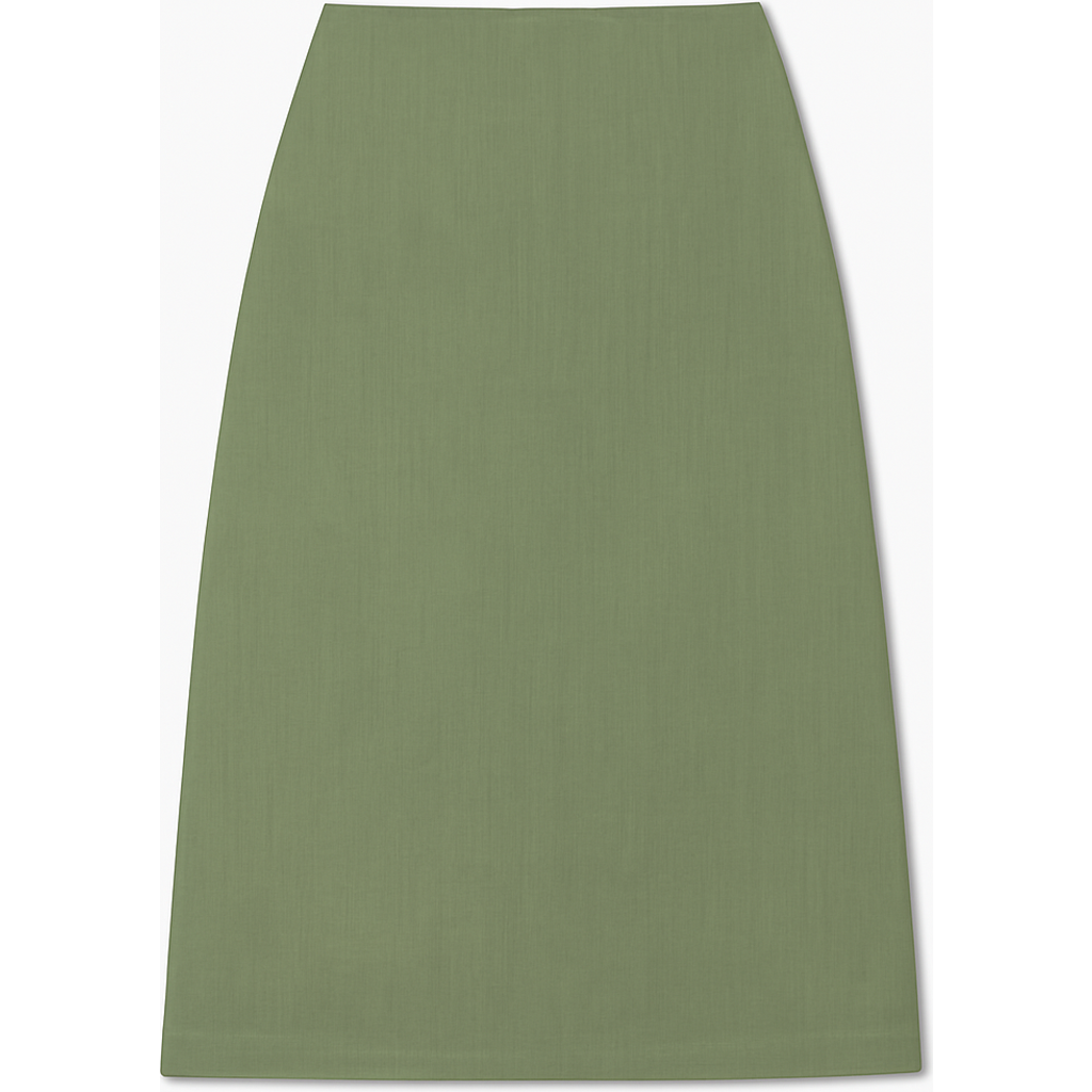 Vir Vita Philippine Maxi Linen Skirt In Green