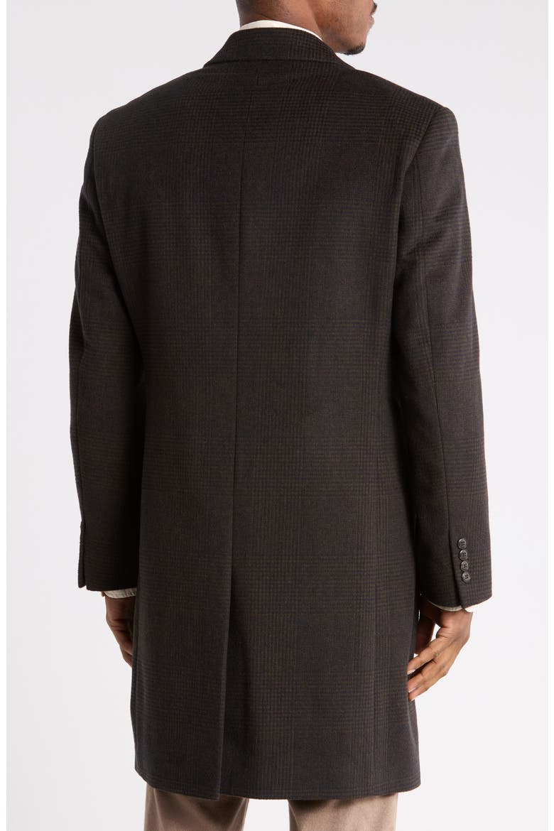 Wool Blend Overcoat, Alternate, color, OLIVE/ NAVY