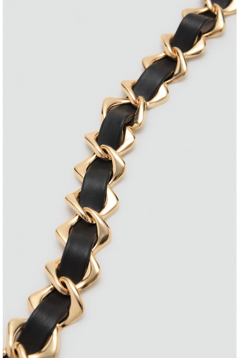 Faux Leather Chain Belt, Alternate, color, GOLD