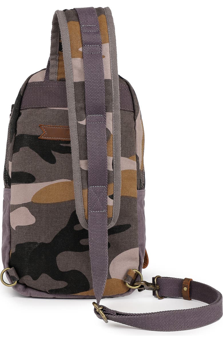 TSD Brand Mountain Leaf Rugged Trail Ready Sling Bag, Alternate, color, Grey Camo
