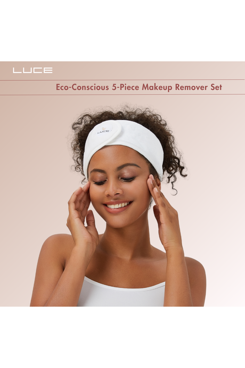 Eco-Conscious 5-Piece Makeup Remover Set - Soft & Effective, Alternate, color, WHITE