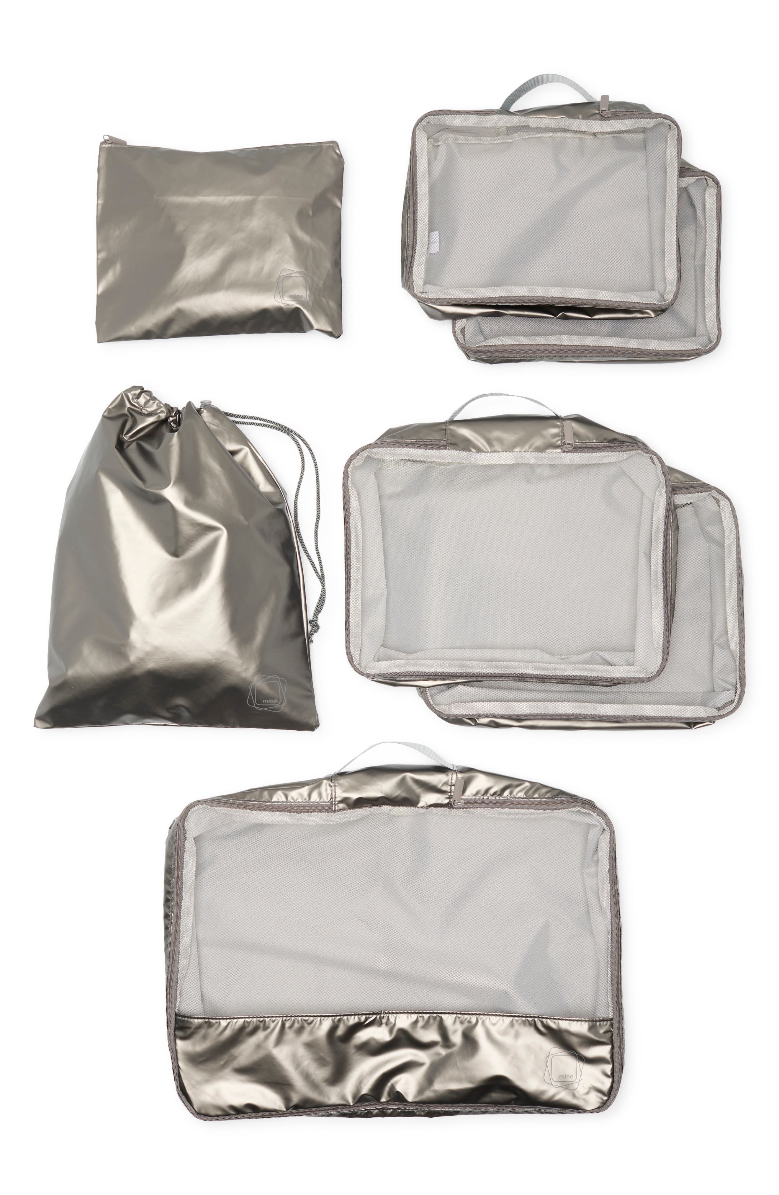 MYTAGALONGS Set of 7 Packing Pods, Main, color, Gunmetal