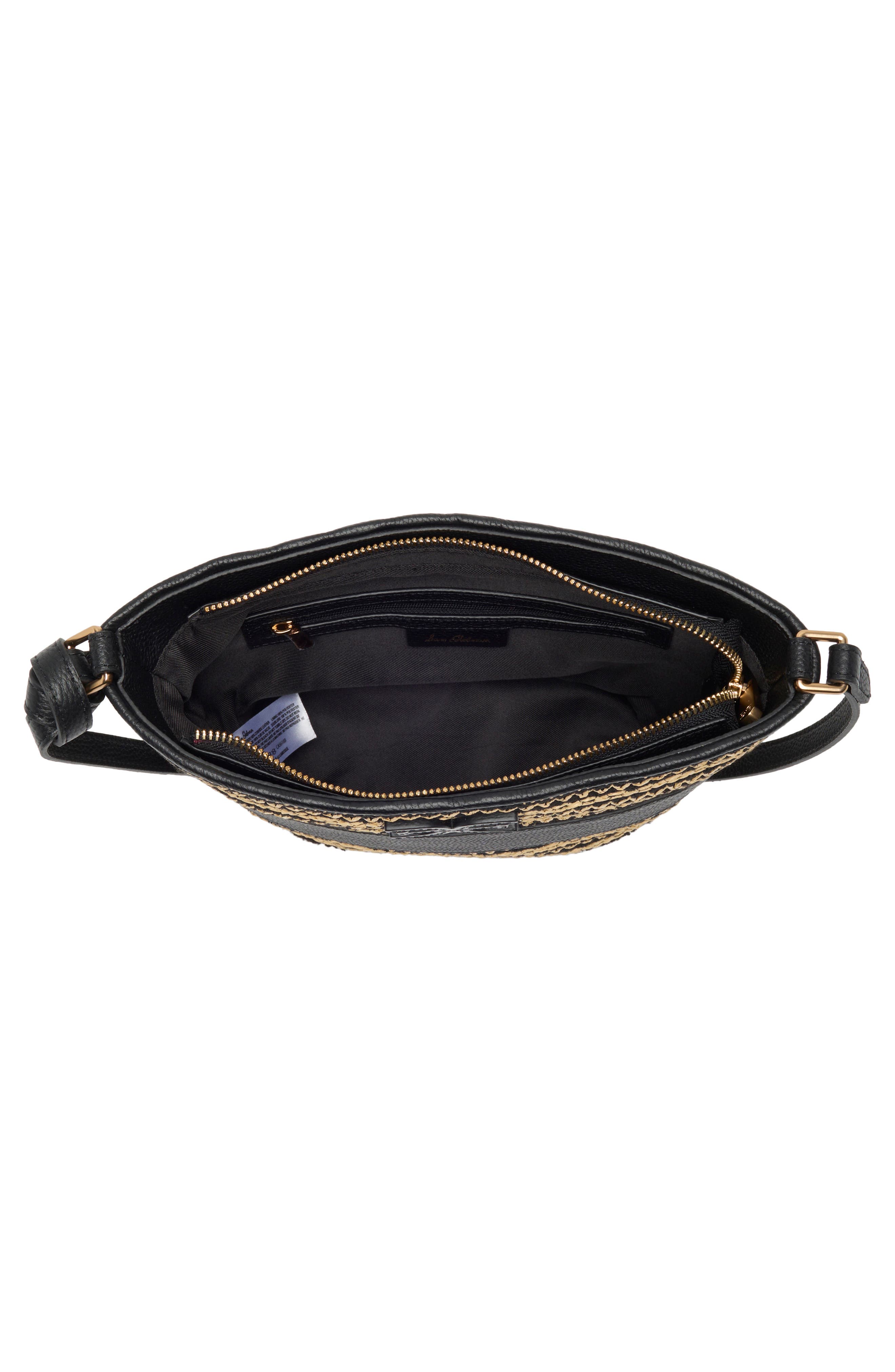 Sam Edelman Khiara Espadrille Fan Crossbody Bag, Alternate, color, Black